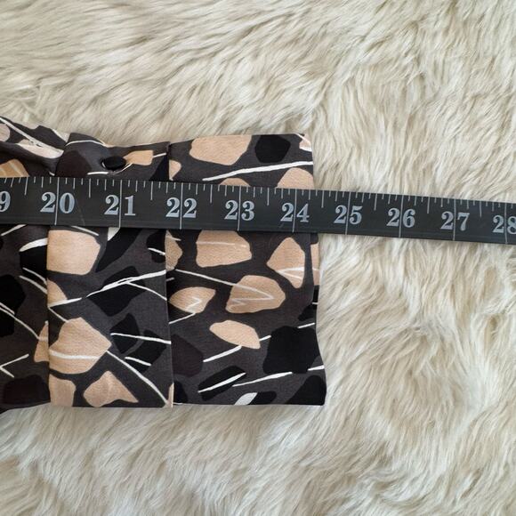 Richard Allen x H&M Women’s Abstract Long Sleeve Silky Belted Midi Dress Size 6 - Picture 10 of 12